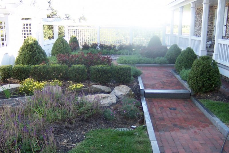 Garden with Brick Footpath